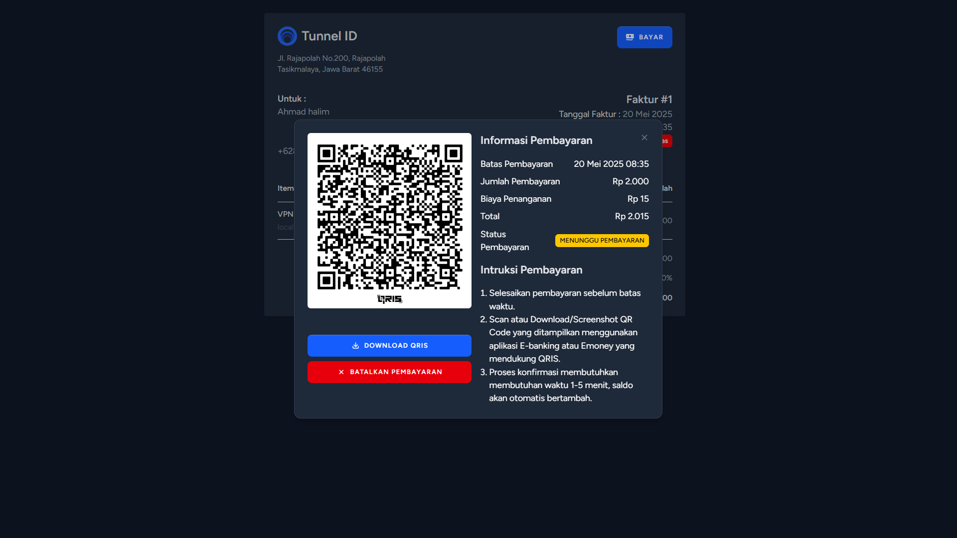 Tunnel ID Order VPN Remote 3